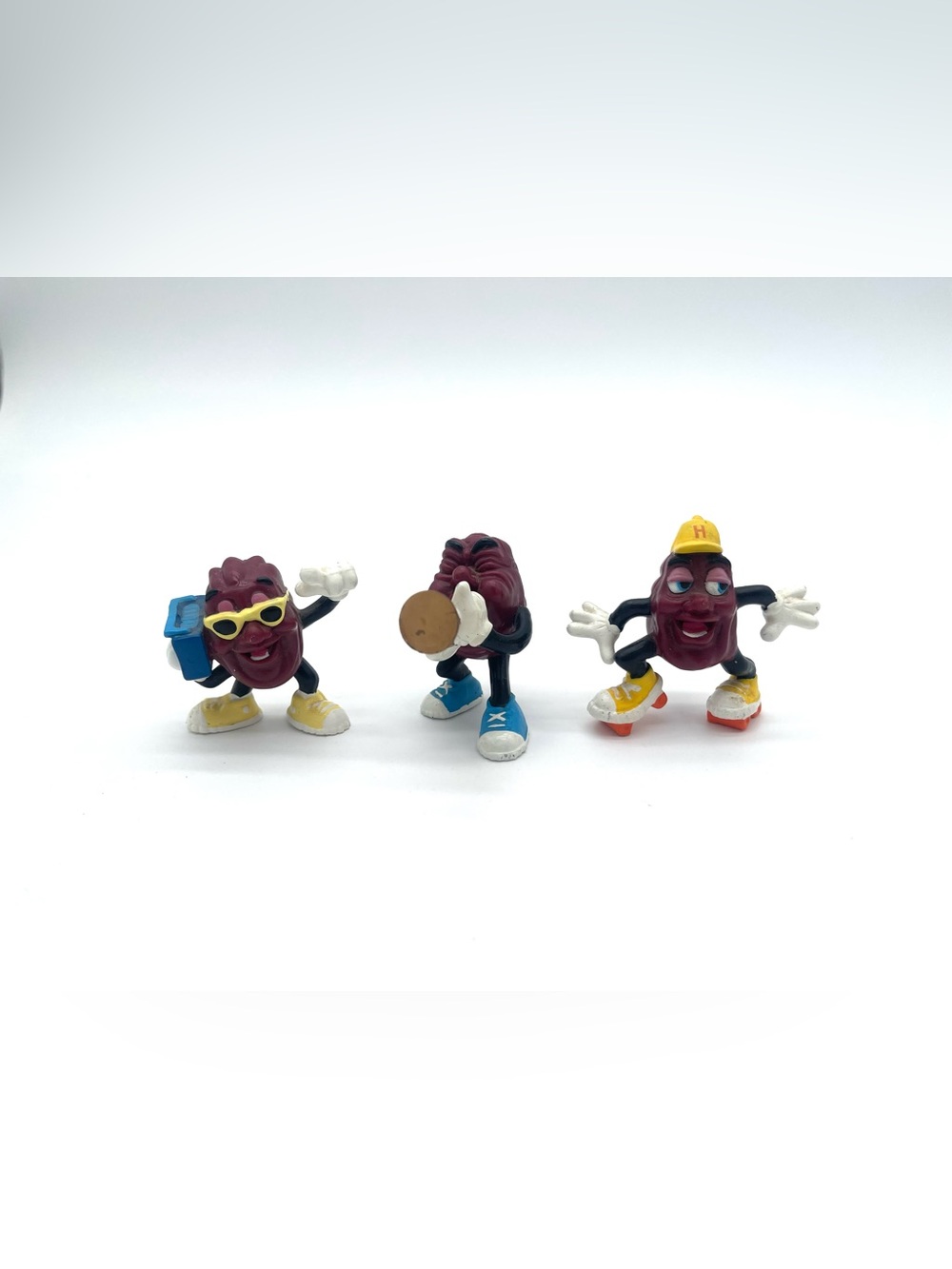 Vintage 1987 California Raisin Figurines Set Of 3